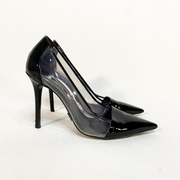 Michael Kors Shoes - MICHAEL KORS PVC-Paneled Patent-Leather Pumps Heel